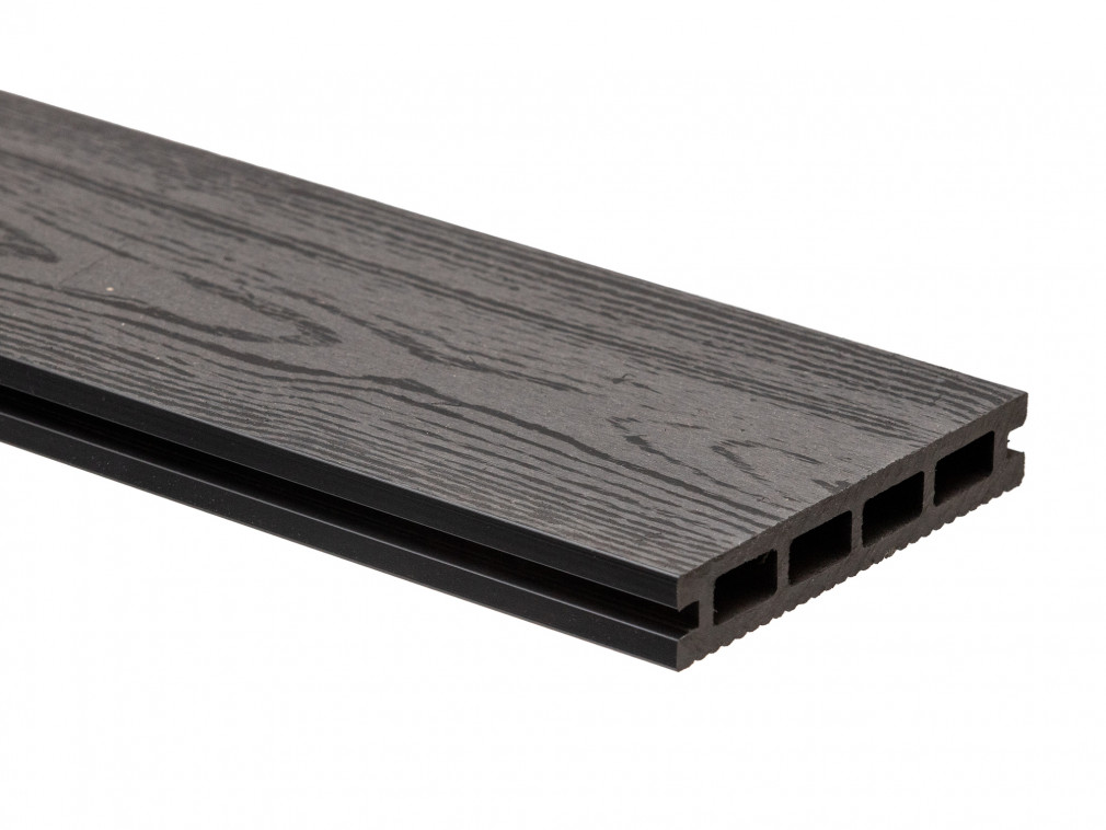 Plastové terasové prkno WPC - 4 m  dark grey