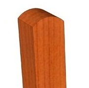 Dřevěný plotový sloupek - Oblouk 7x7x90
