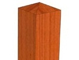 Dřevěný plotový sloupek - Špice 9x9x130