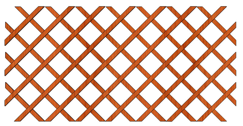 Ozdobná dřevěná mřížka na zeď - Marie 86x172