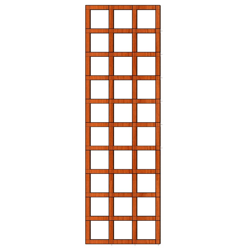 Ozdobná dřevěná mřížka na zeď - Klára 60x185