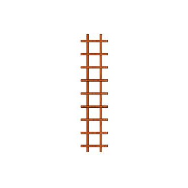 Ozdobná dřevěná mřížka na zeď - Klasik 41x180