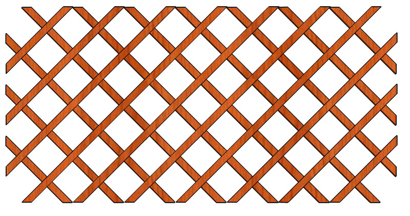 Ozdobná dřevěná mřížka na zeď - Dekora 170x80
