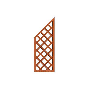 Ozdobná dřevěná mříž  Lada 50x135-80