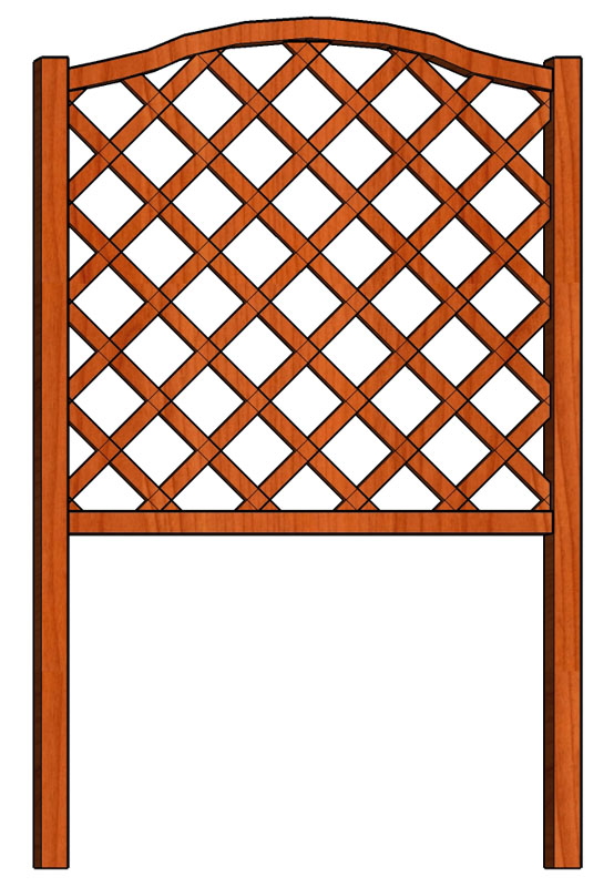 Ozdobná mřížka nad truhlíky Fešák 102x150