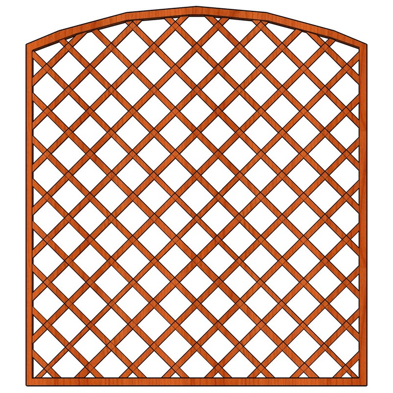 Ozdobná dřevěná mříž Cecílie 180x180-200