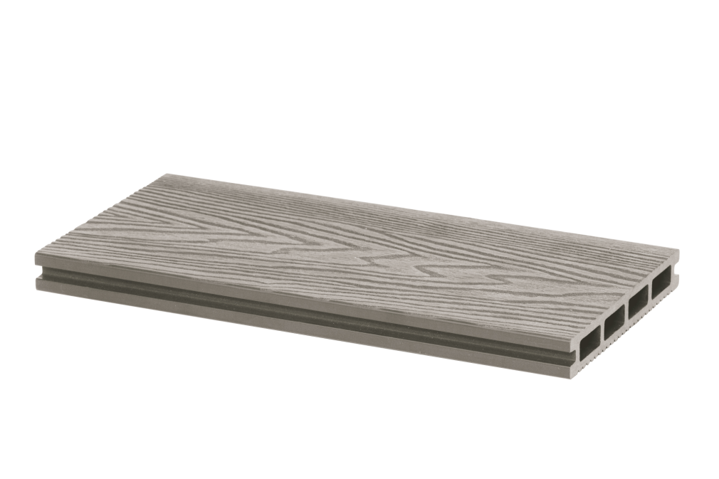 Plastové terasové prkno 3D WPC - 2m,  light grey