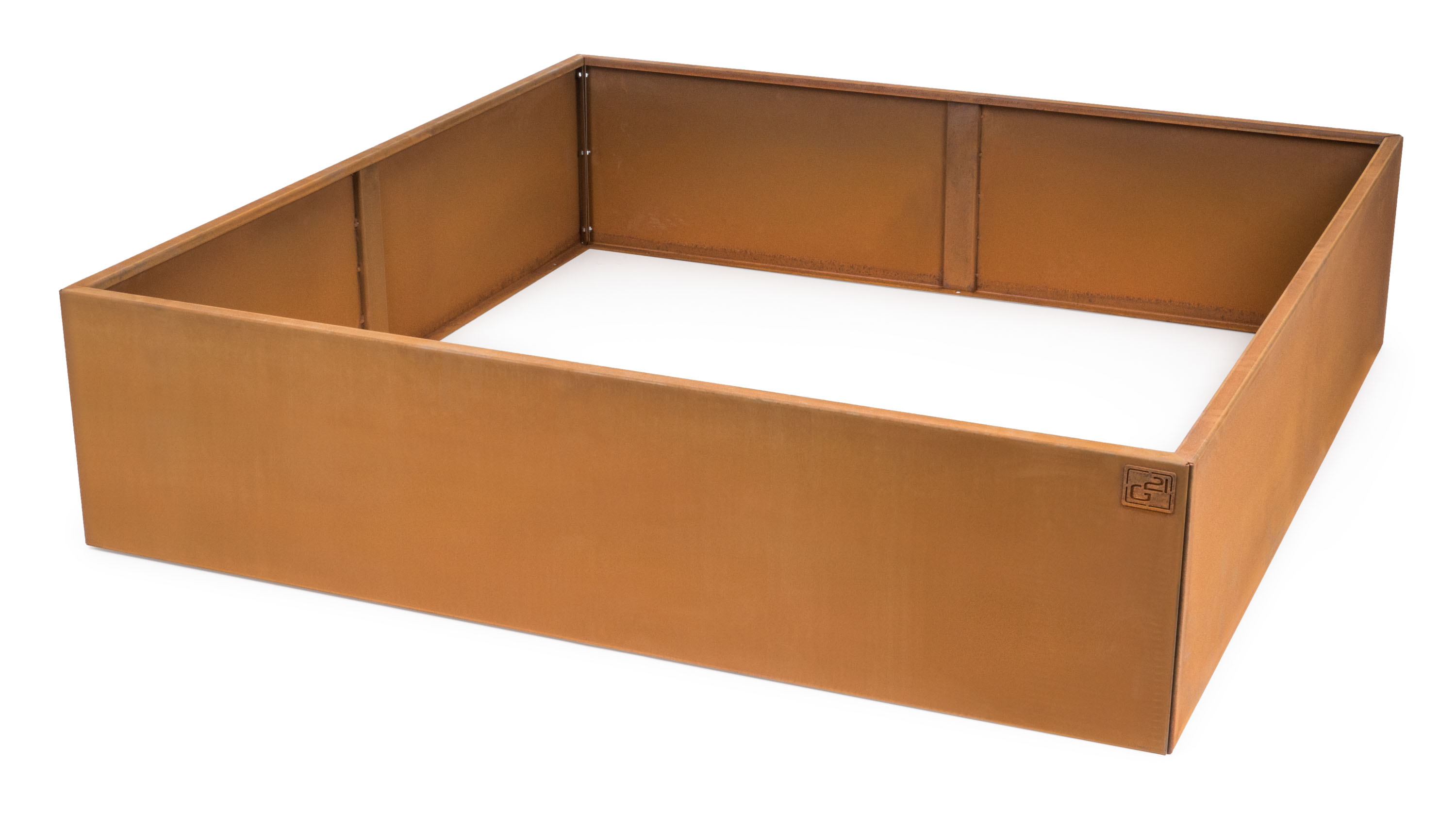 Ocelový vyvýšený záhon 32x132 - cortenová ocel