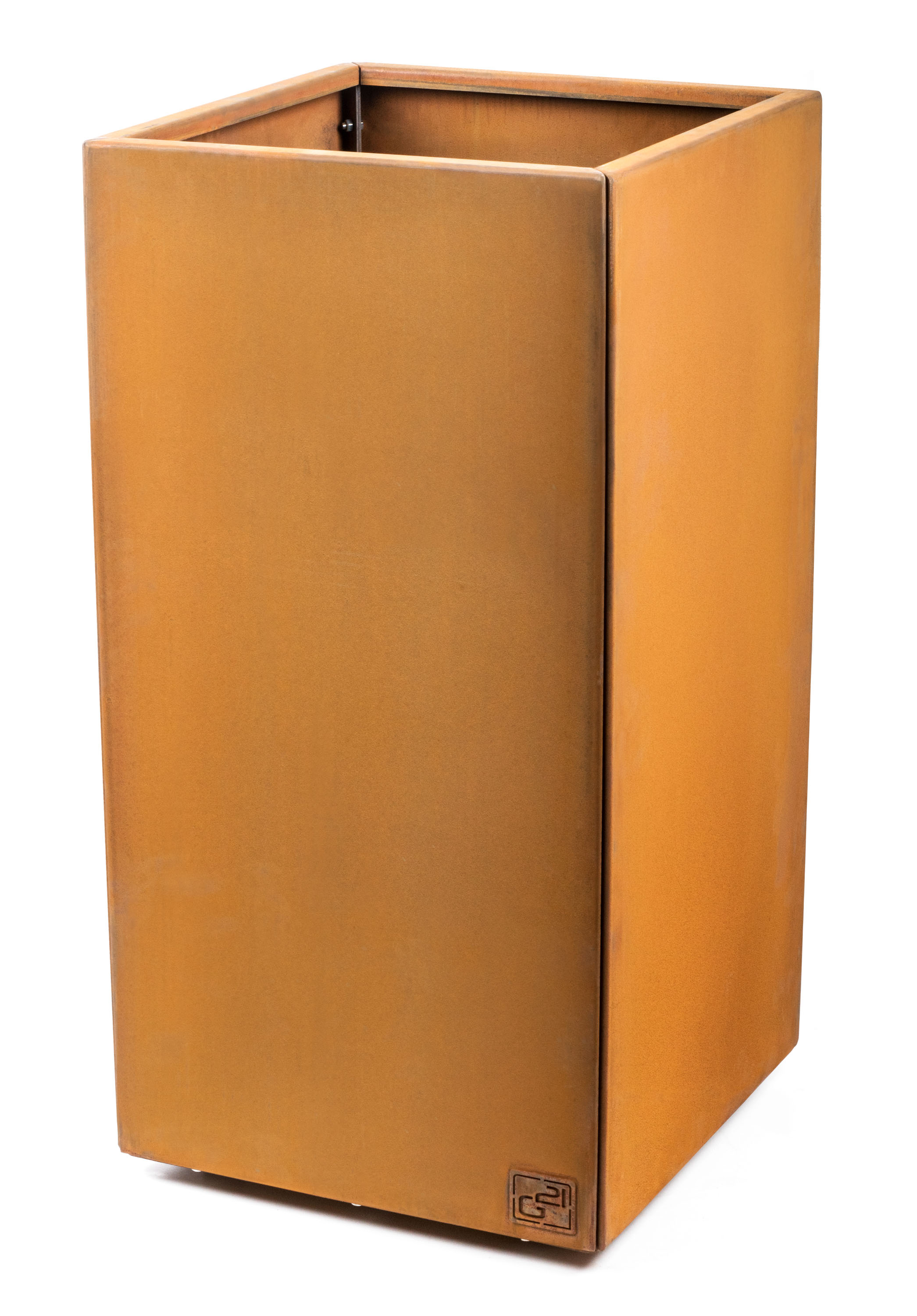 Venkovní nerezový květináč Corten kvádr 40x80x40