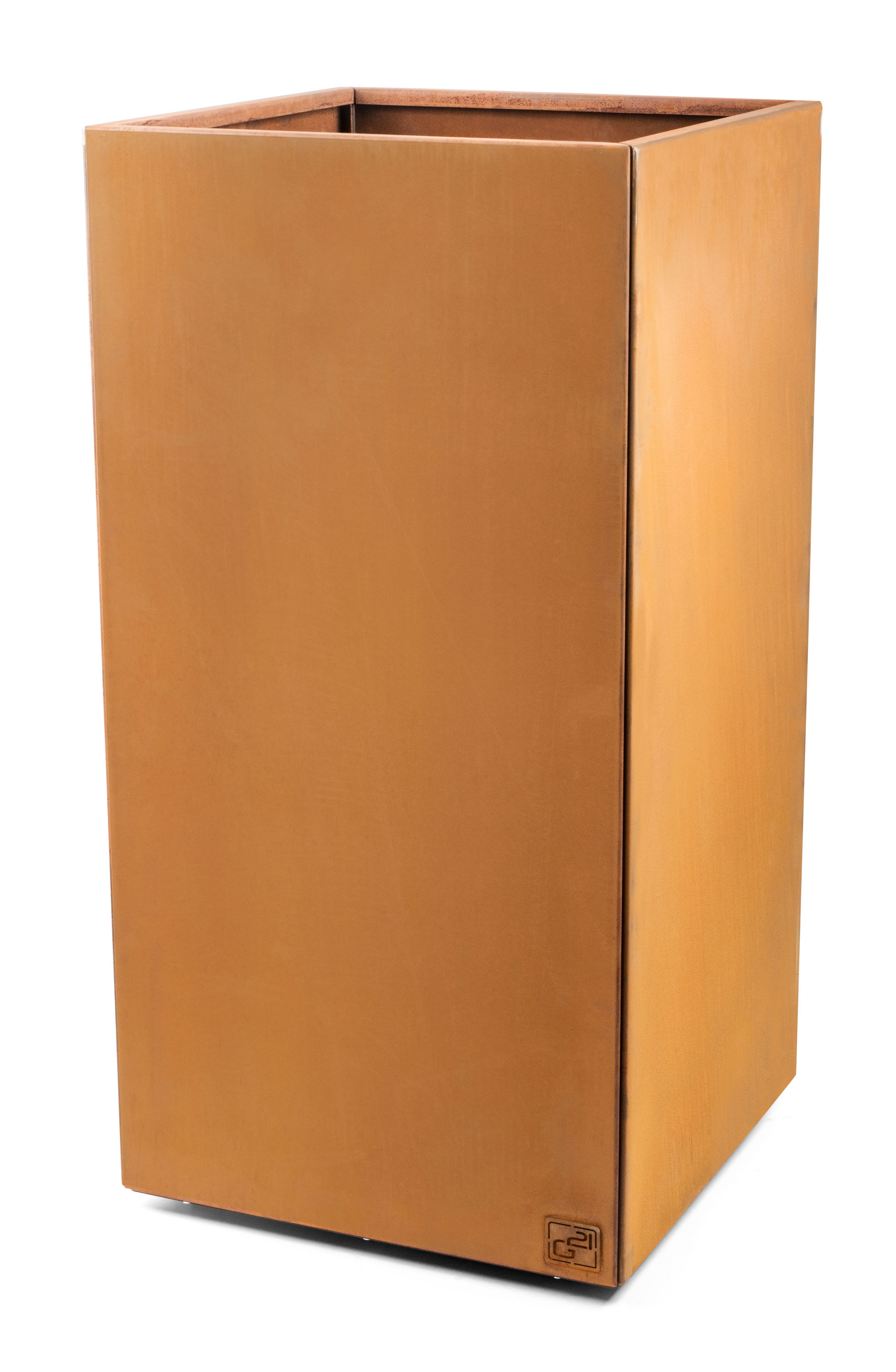Venkovní nerezový květináč Corten kvádr 50x100x50