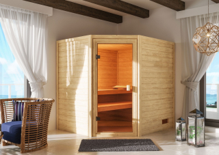 Finská sauna KARIBU Elea - set s kamny 3,6 kW
