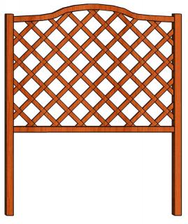 Ozdobná mřížka nad truhlíky Fešák 132x150