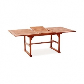 Rozkládací stůl z eukalyptového dřeva - obdelník 