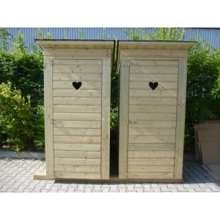 Dřevěná kadibudka - zahradní toaleta