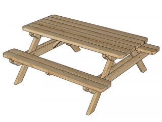 Zahradní sestava Piknik z 45 mm masivu 180 cm