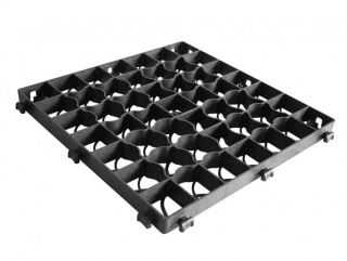 Plastová zatravňovací dlaždice vysokozátěžová 50x50x4 - černá